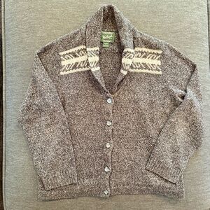 Woolrich Women’s XL Sweater Shawl Collar Cardigan Black Heather Pre-owned